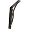 Ekena Millwork Miller Wrought Iron Bracket, (Single center brace), Antiqued Warm Silver 1 1/2"W x 7 1/2"D x 10"H BKTM01X07X10SMIAWS - alternate 1